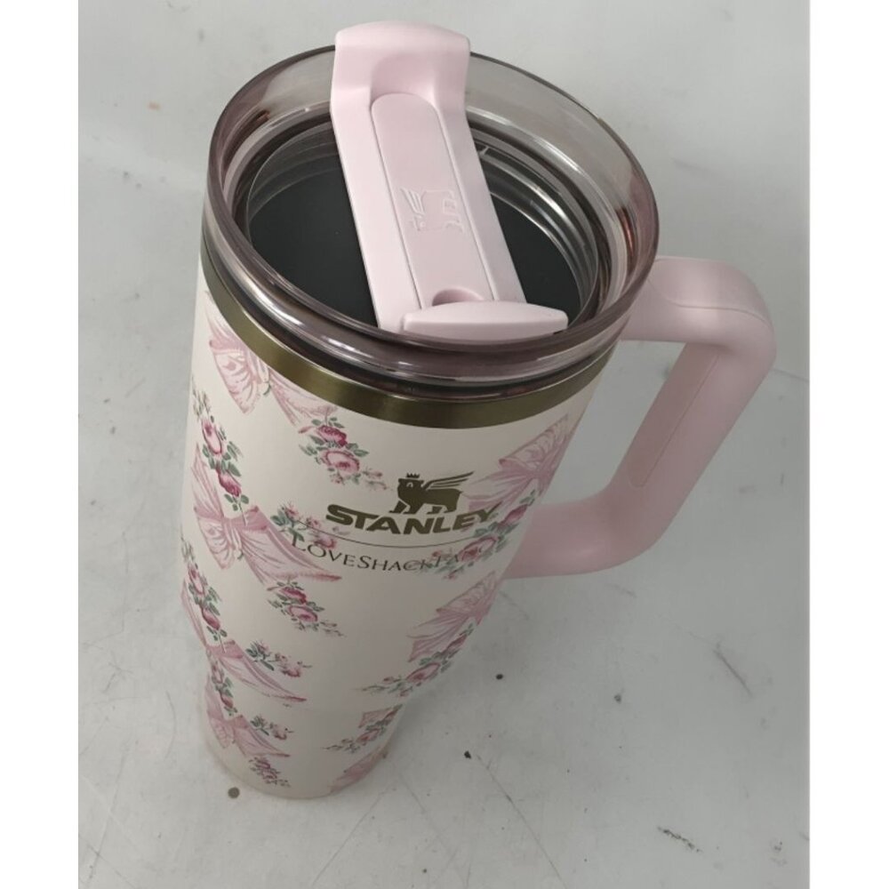 Stanley x LoveShackFancy Rosa Beaux Pink Quencher 40oz Tumbler New - Picture 2 of 5